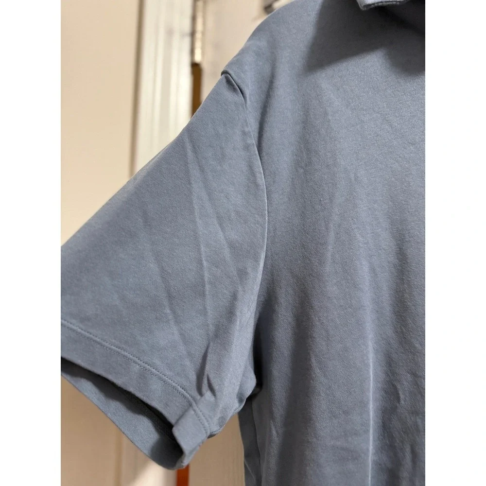 Banana Republic Men's XL Polo Shirt Slate Blue Short Sleeve‎ Cotton Golf Top